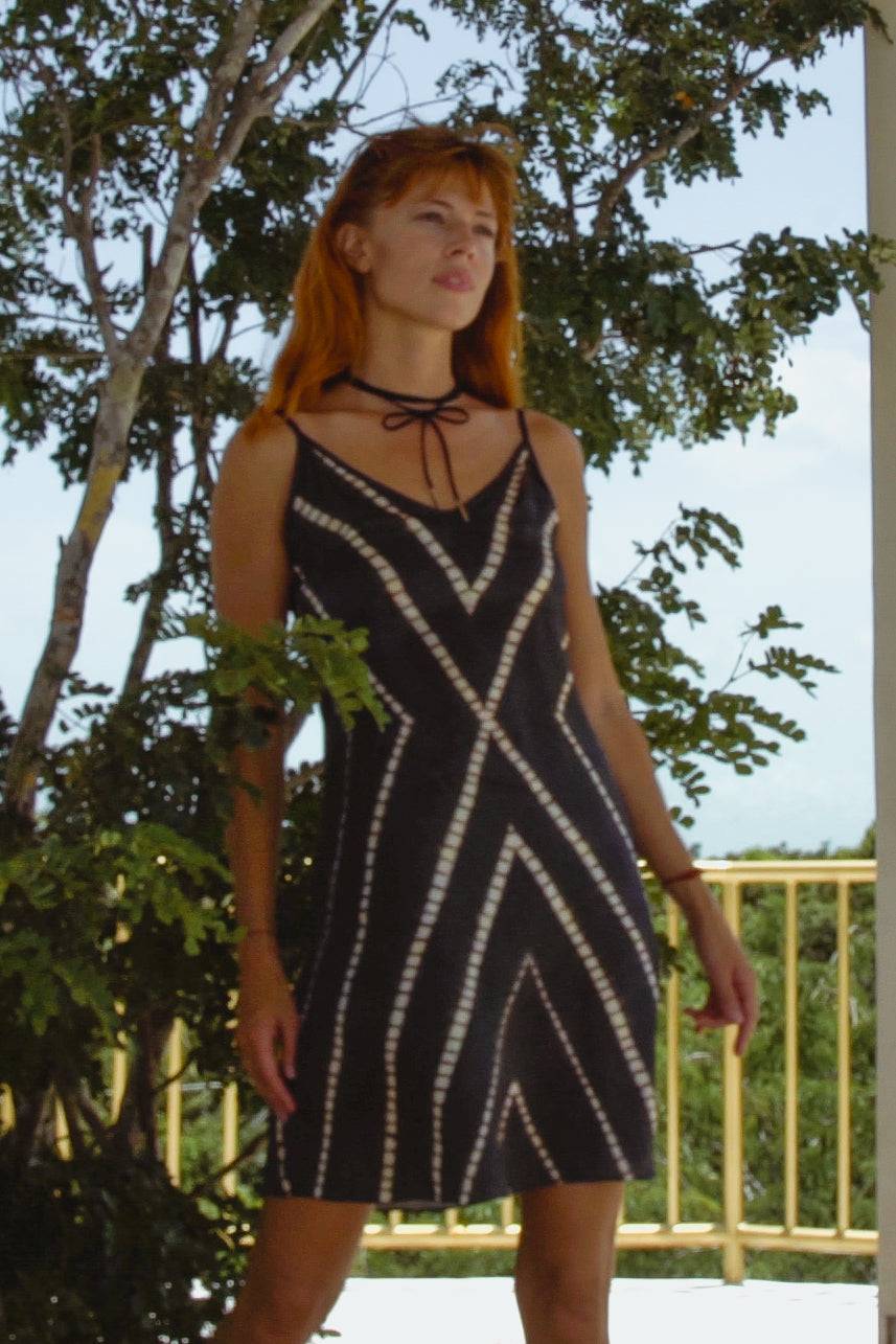 Vela Sustainable Silk Slip Dress in Striped Shibori – holdingcourtinc.com Vela Sustainable Silk Slip Dress in Striped Shibori – holdingcourtinc.com