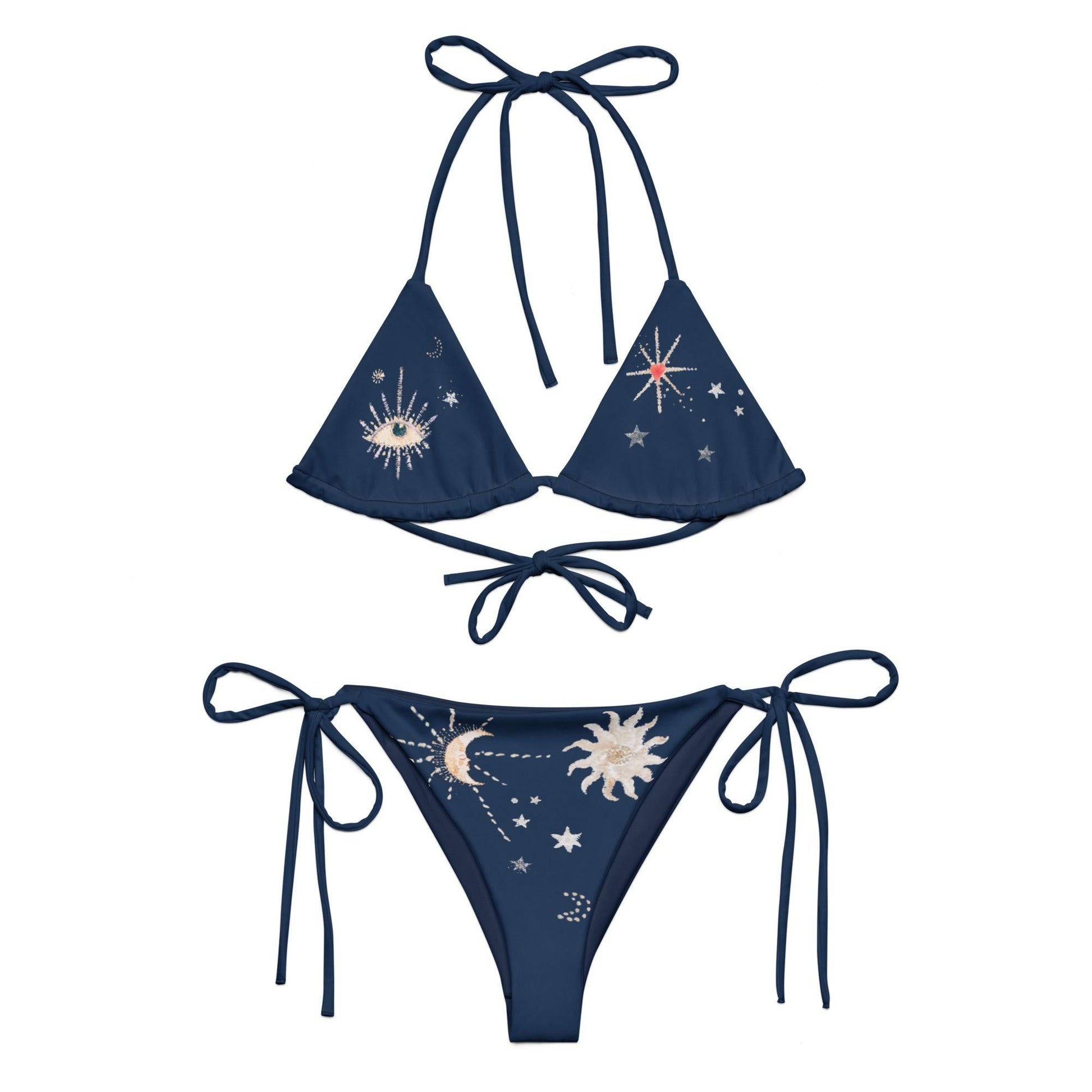 Vega String BikiniHolding Court IncCelebrate the night sky in your sexy Vega String Bikini in Blue Copernicus made from ocean recovered recycled bottles.
Mystery is in the sky, and within your heart. SwimVega String Bikini in Blue CopernicusHolding Court IncHolding Court IncHolding Court Inc