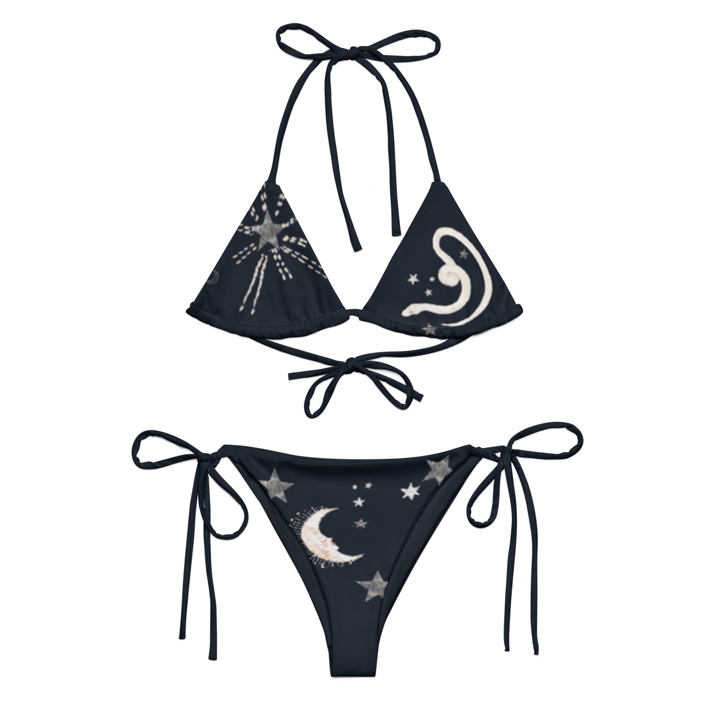 Black Bikini, Holding Court, Recycled Swimwear,