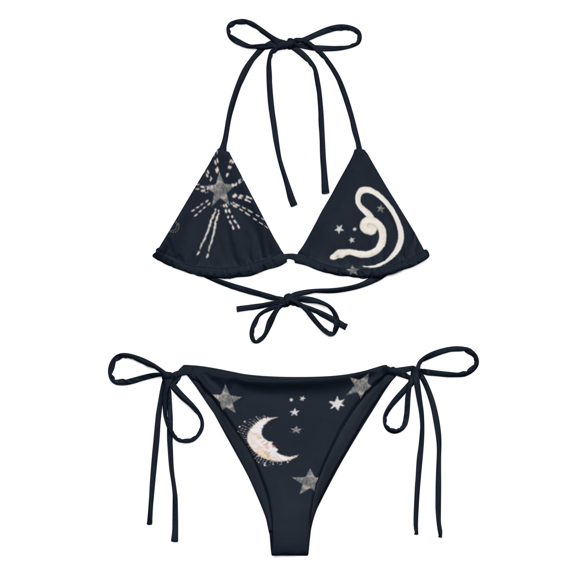 Black Bikini, Holding Court, Recycled Swimwear,