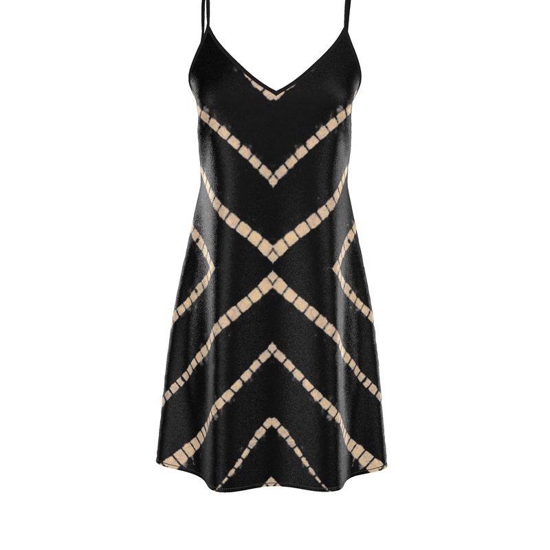 ☆WEEKEND☆直営店買付☆エレガントSilk crepe Dress/VELA Vela Sustainable Silk Slip Dress in Striped Shibori