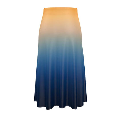 Maia Silk Midi Skirt in Cosmos