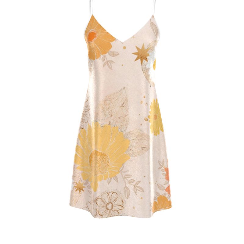 Vela Silk Dress in Flower Constellation