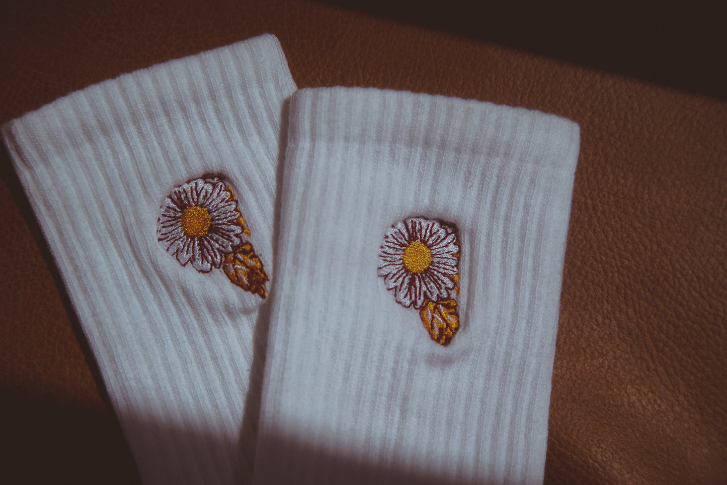 Flower Power Embroidered Socks
