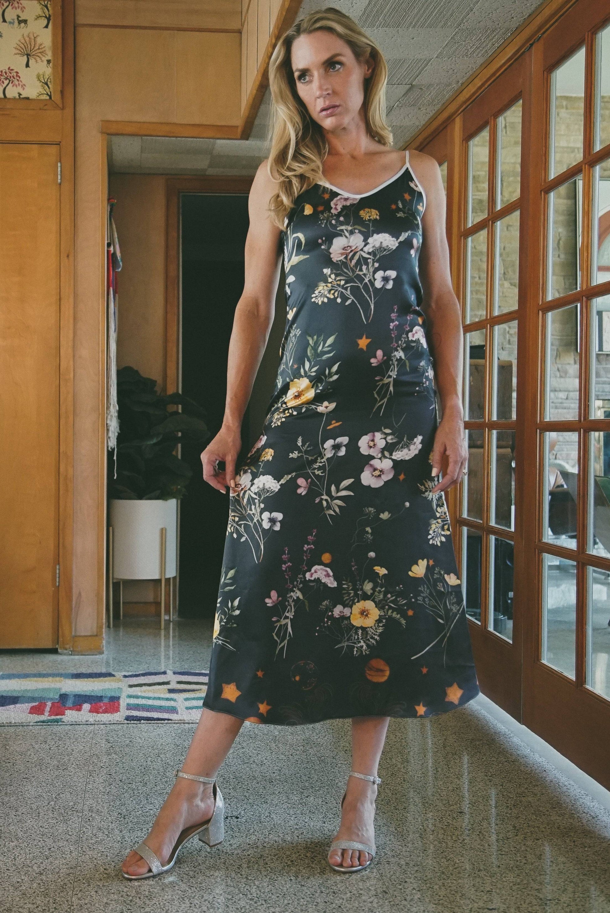 silk dress sustainable THE MIDI SLIP SILK DRESS | Sustainable Fashion | Lora Gene