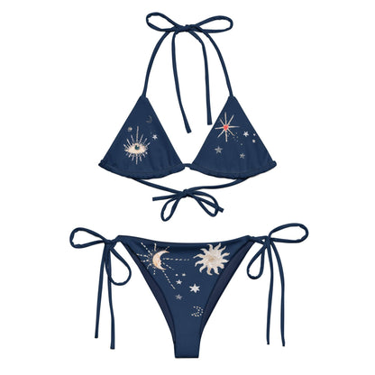 Vega String BikiniHolding Court IncCelebrate the night sky in your sexy Vega String Bikini in Blue Copernicus made from ocean recovered recycled bottles.
Mystery is in the sky, and within your heart. SwimVega String Bikini in Blue CopernicusHolding Court IncHolding Court IncHolding Court Inc