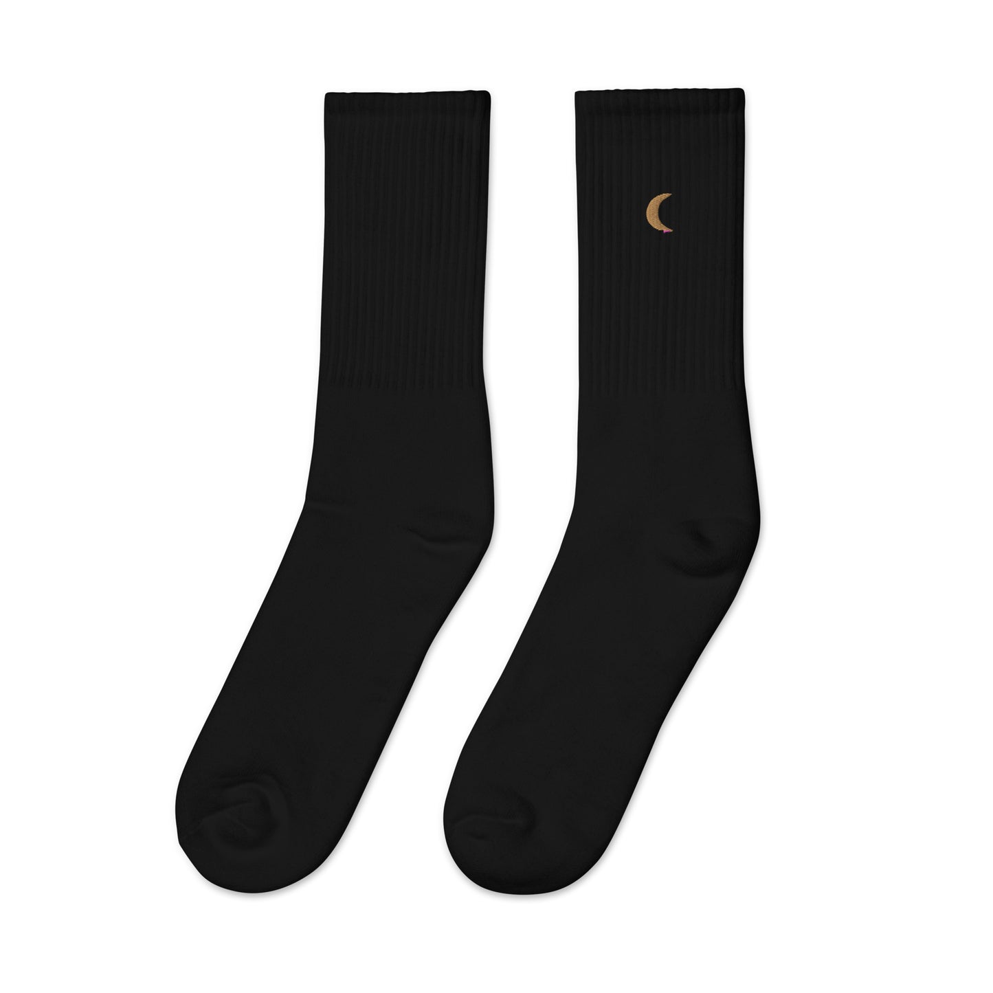 Moon Landing Embroidered Socks