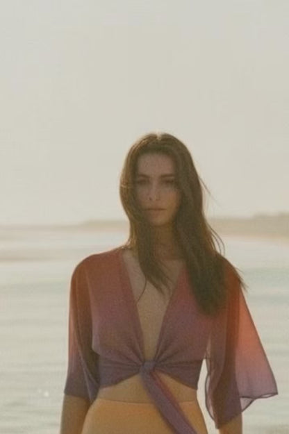 Electra Silk Kimono in Sunrise