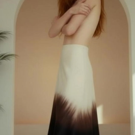 Maia Silk Skirt in Dark Matter