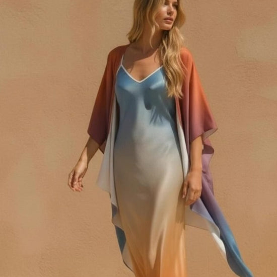 Electra Silk Kimono in Sunrise