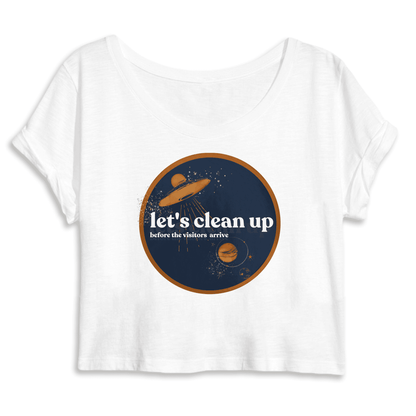 Badge Crop TopHolding Court IncLet’s clean up… before the visitors arrive.
This statement piece is crafted from 100% Organic Cotton, harvested and made in Tanzania with fair and ethical wages. EnjT-shirtLet's Clean Up Badge Crop TopHolding Court INCHolding Court INCHolding Court INC